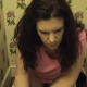An excellent farting video. A cute brunette films herself on the toilet just for us!